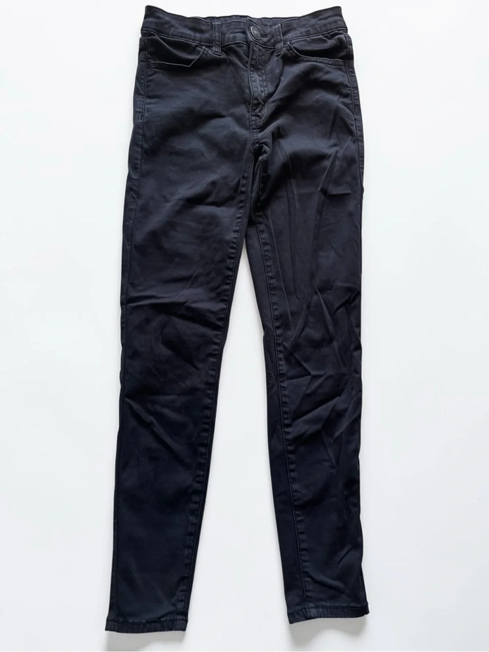 American Eagle Next Level Skinny Jeans Women’s 0 Short Black Mid Rise Stretch